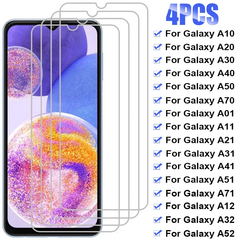 Tempered Glass For Samsung Galaxy A50 A70 A10 A20 A30S A40 Screen Protector For Samsung A01 A11 A21S A31 A41 A51 A71 A12 A32 A52