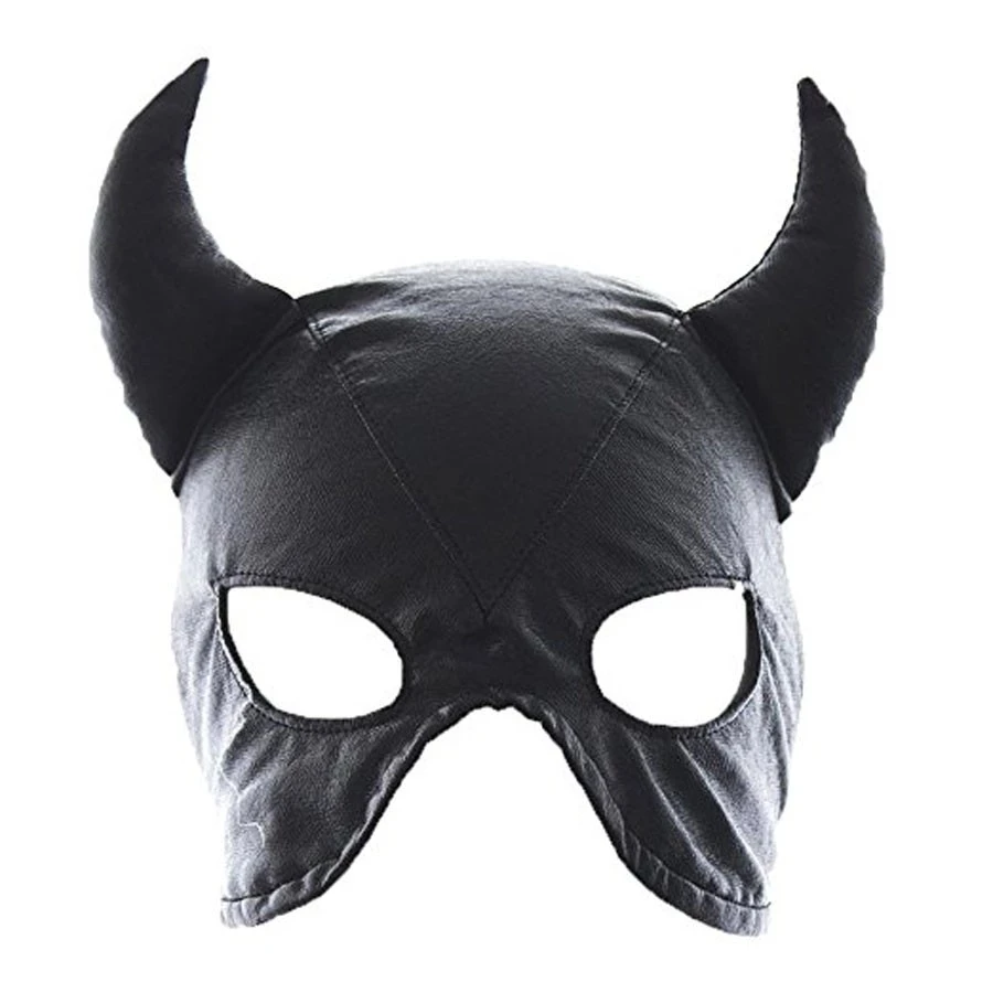 sh Mask Bdsm Bondage Sexy Headgear Open Mouth Gag Blindfold Leather Restraint Hood Mask Sex y_voghion.com