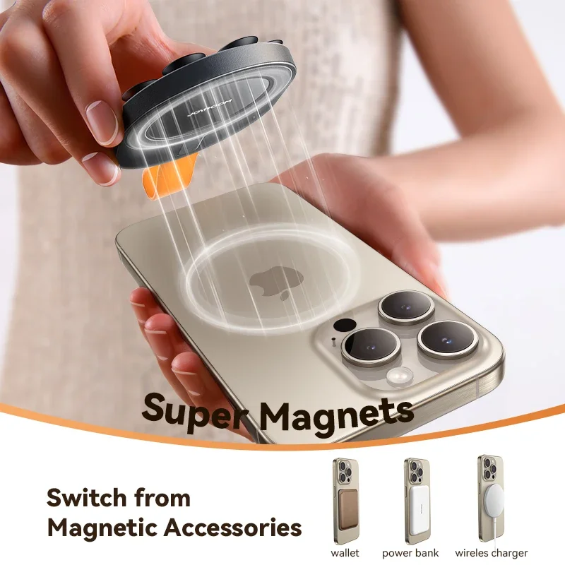 Magnetic Suction Cup Phone Mount with Silicone Grip Stand Holder