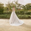 Round-Neck A-Line Women Wedding Dresses Elegant Lace Print Bridal Wedding Gowns Mopping Length Engagement Ball Vestidos De Noiva 4