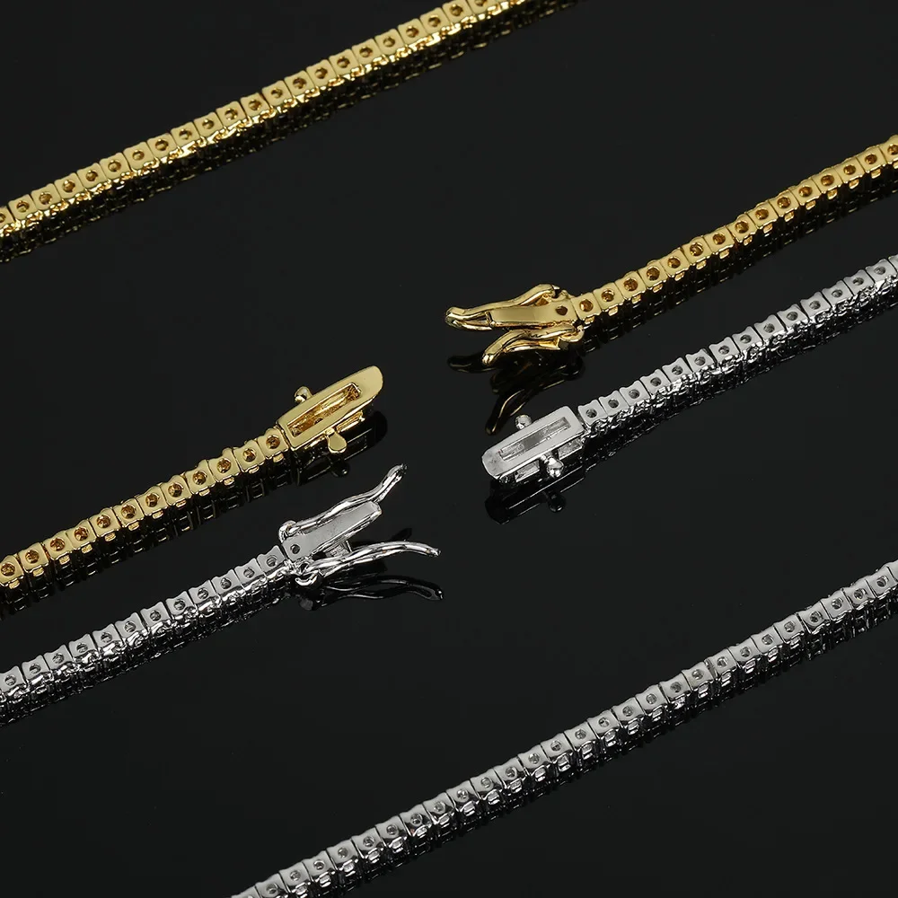 2mm Row Zircon Necklace AAA Zircon Tennis Chain Personality Trend Necklace For Men&Women Jewelry Gifts 4