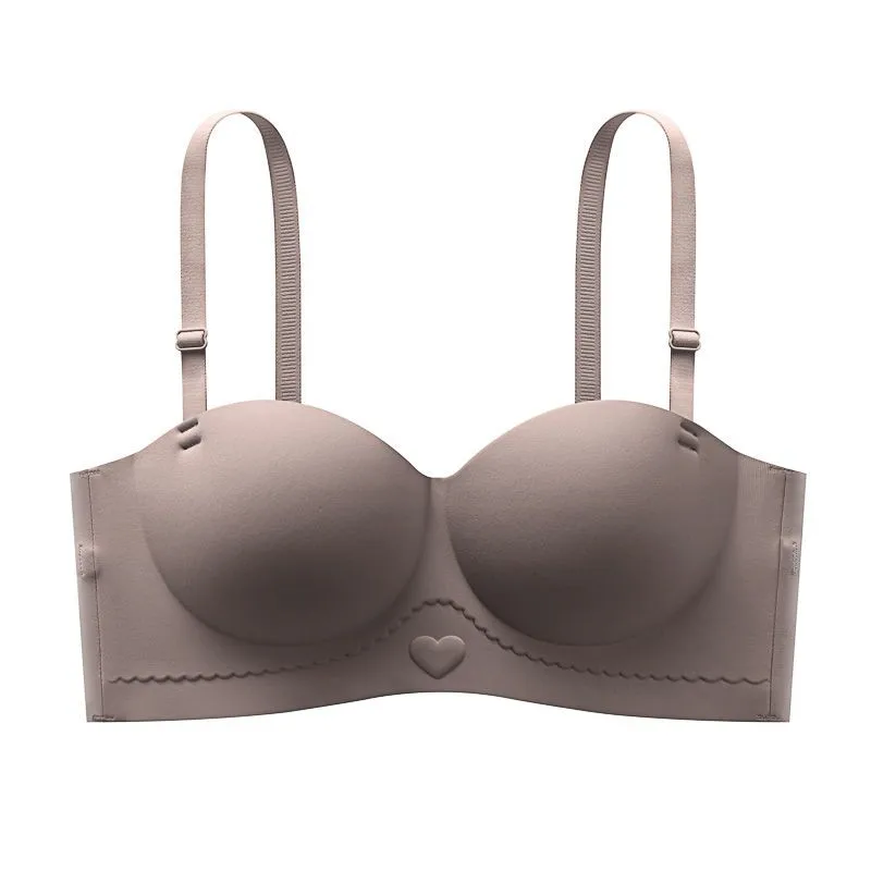 Seamless Bralette Women Underwear Gathered Thick Strapless Bra Girl Adjustable Wireless Brassiere Female Backless Sexy Bras