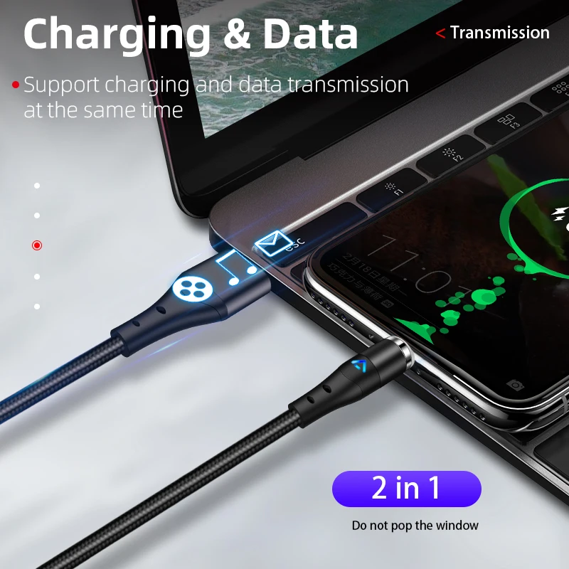 Magnetic Fast Charging 360° Rotating Cable - 5A