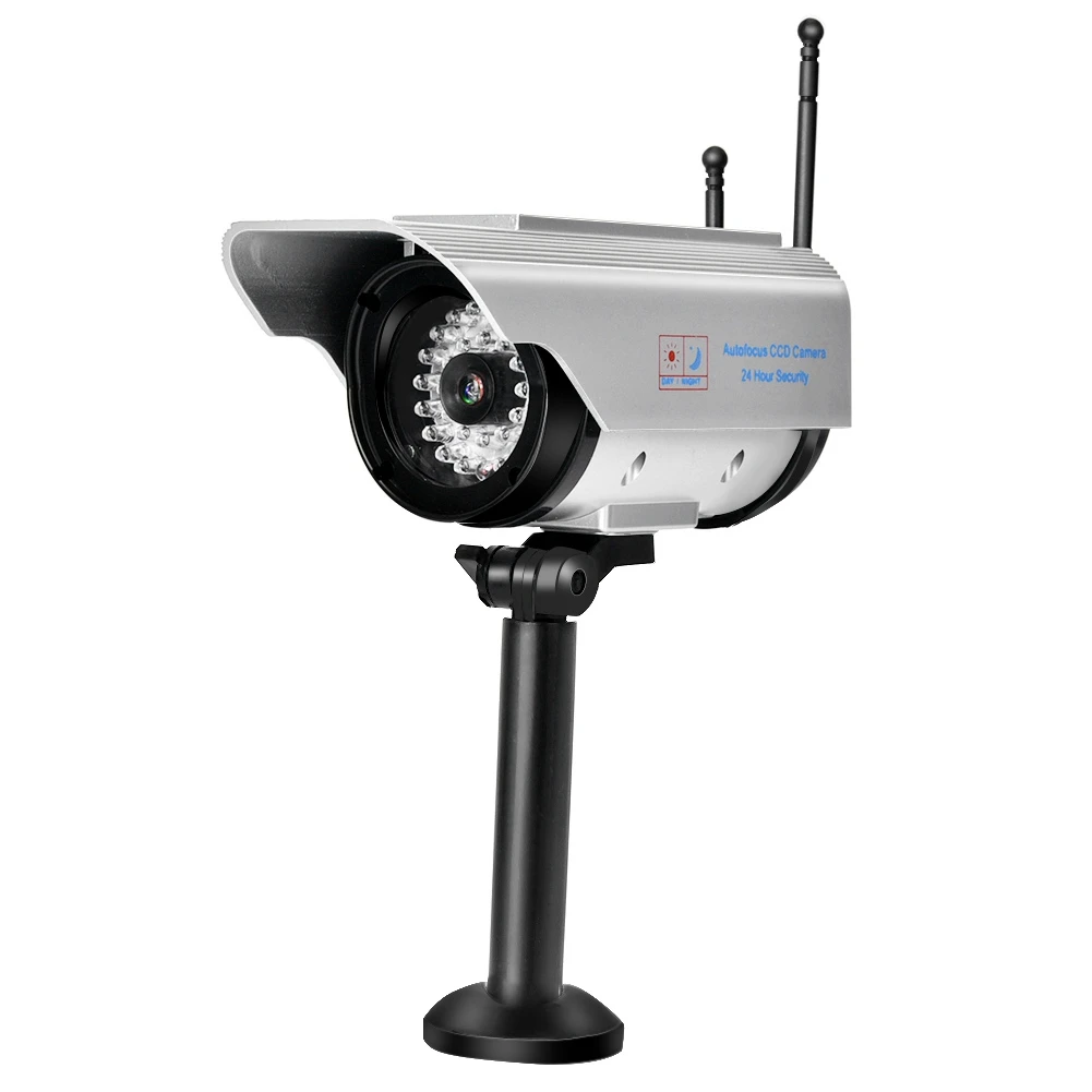 Solar Power LED Fake Camera Outdoor Security Surveillance Silver Dummy Camera surveillance camera solar security camera solar camera