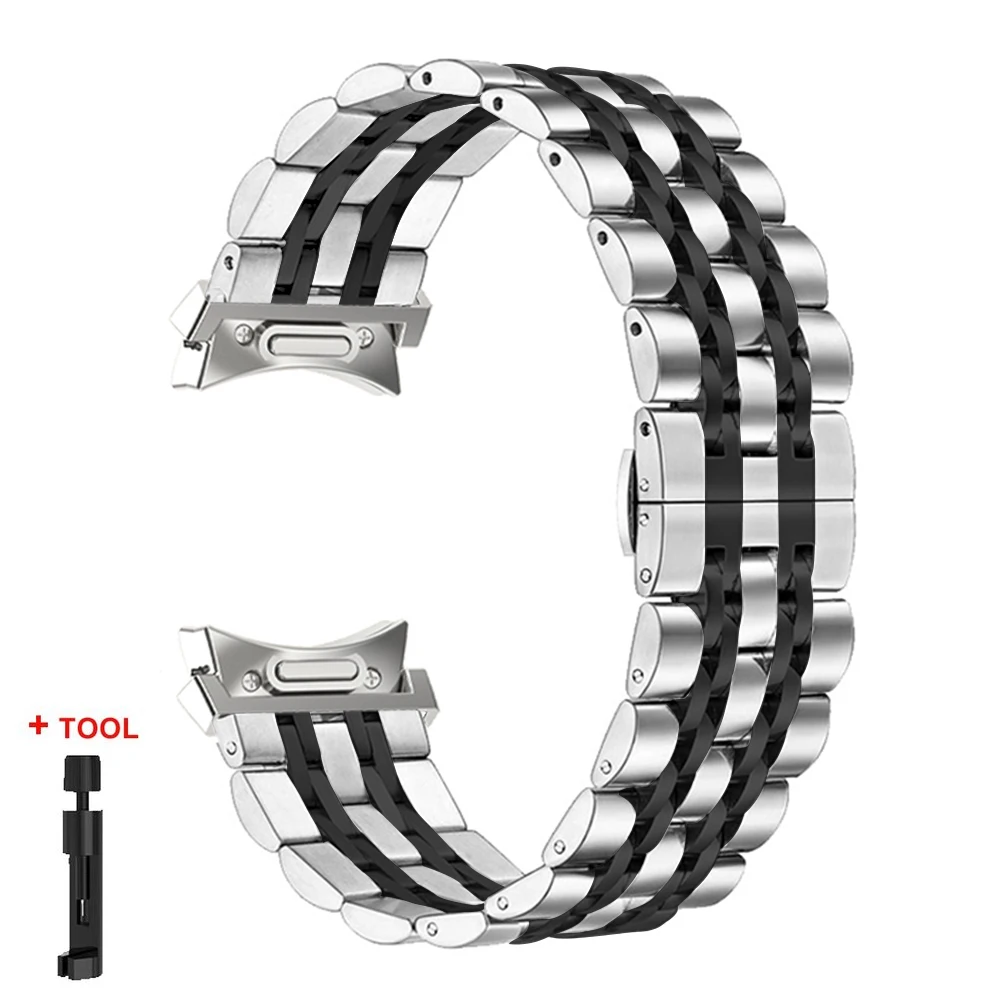 Sleek No-Gap Stainless Steel Watch Band - Premium Metal Strap Bracelet