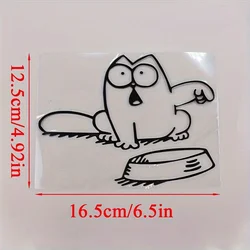 Playful Cartoon Cat Vinyl Car Sticker Set - Durable & Waterproof - 4XL (Black)
