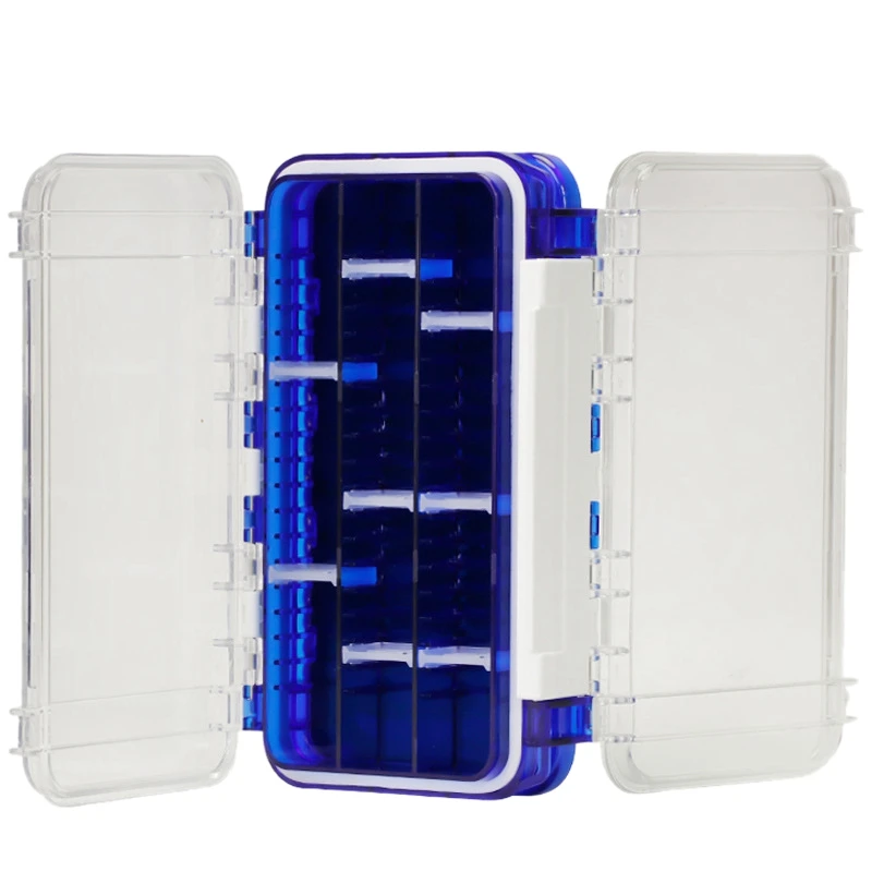 

Двухсторонняя коробка для рыболовных снастей, коробка для хранения крючков для приманки, Аксессуары для рыбалки, пластиковое хранение