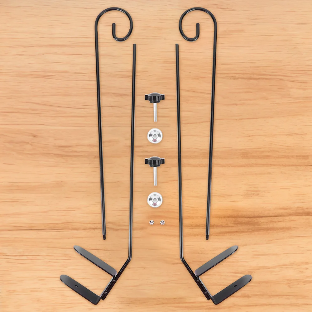 Description Picture 6 of item2 Pcs Plant Bracket 360 Degree Rotary Deck Hook for Railing Adjustable Clamp Deck Mounted Hook for Hanging Bird Feeders Plants