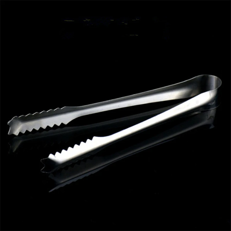 Stainless Steel Barbecue BBQ Clip Bread Food Ice Clamp Ice Tongs Bar Kitchen Accessories