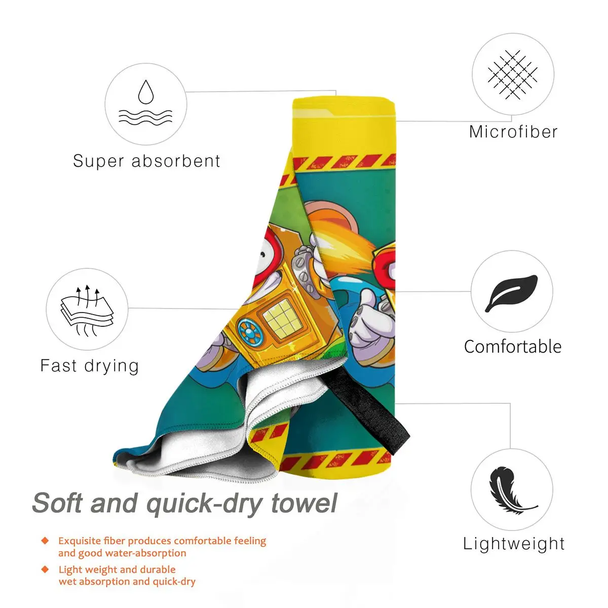Superthings Beach Towel Soft Microfiber Quick Dry Absorbent Quick Towels For Swimming 4