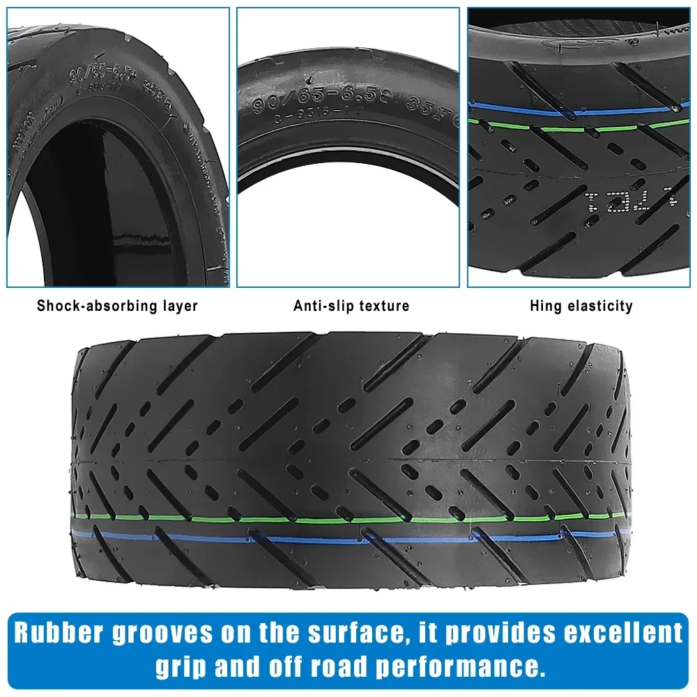 11 Inch Vacuum Tire 90/65-6.5 Self-healing Tyre Tubeless Tire with Glue for Kaabo Wolf Warrior 11 King GT Electric Scooter Wheel