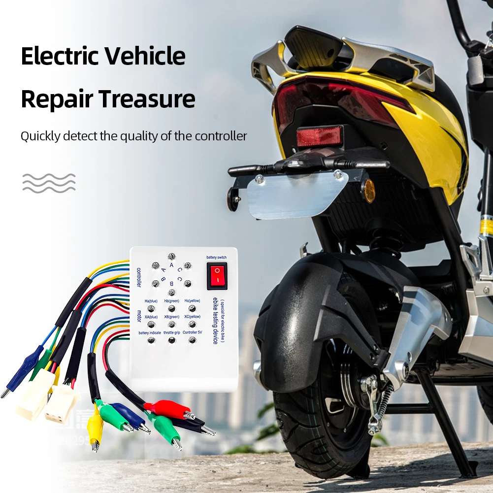 Electric Bike & Scooter Controller Tester with Braking Direction Adjustment and Accessories