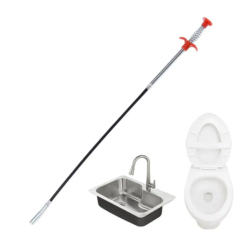 

4-Claws Drain Auger Pipe Dredging Spiral Brush Spring Loaded Grabber Hair Catcher Clog Plug Hole Remover Tool For bathroom