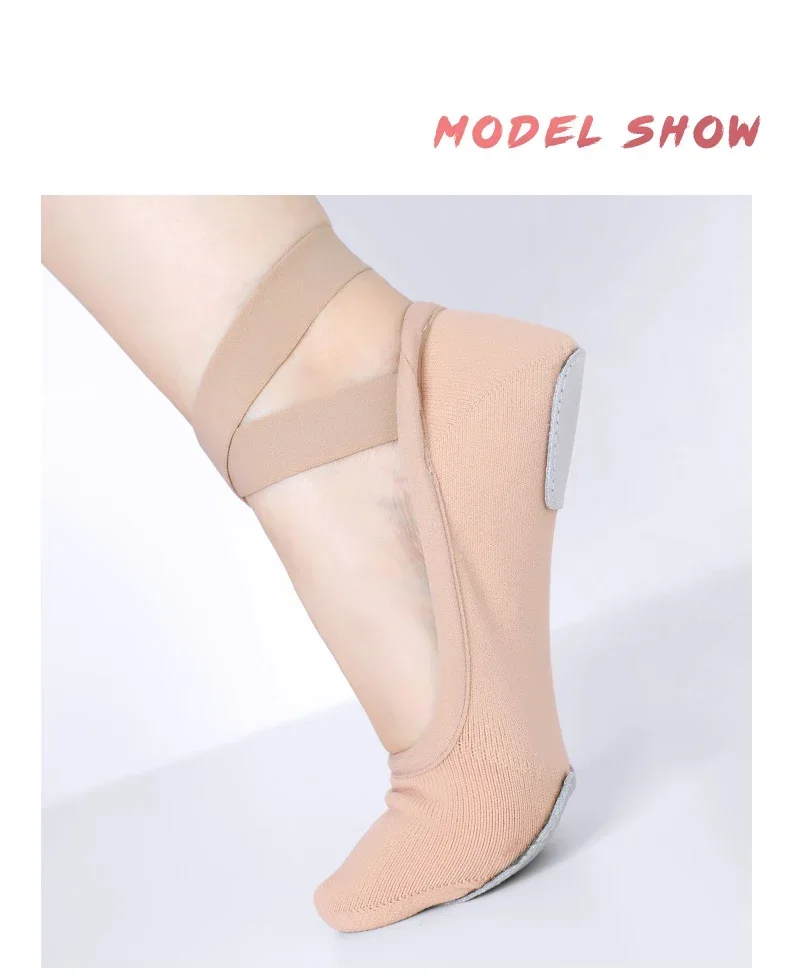 Frau Ballett Schuhe Gymnastik Wohnungen Schuhe Kinder Tanzen Hausschuhe Mädchen Elastische Weiche Tanz Schuhe Frauen Ballett Hausschuhe – Detail 10