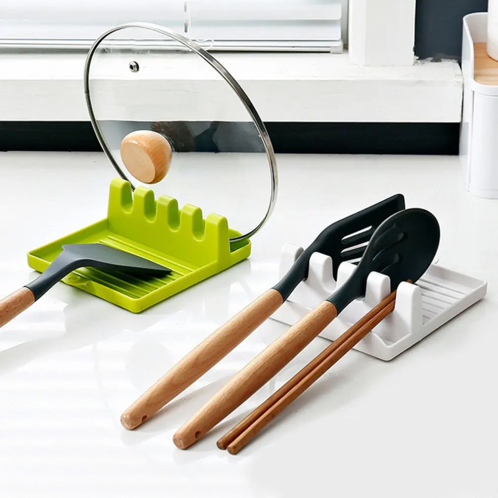 Kitchen Spoon Holders Fork Spatula Rack Shelf Organizer Plastic Spoon