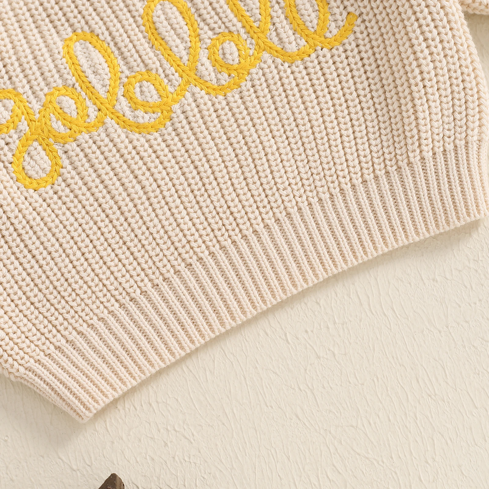 Autumn Thanksgiving Day Infant Baby Boys Girls Sweaters Long Sleeve Letter Embroidery Knit Tops Sweatshirts Clothes