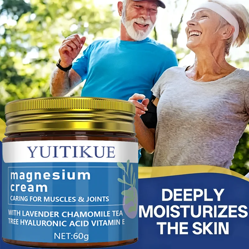 YUITIKUE Magnesium Cream contains lavender, chrysanthemum tea, tree-derived hyaluronic acid, and vitamin E