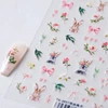 Cute Rabbit Love Heart Bowknot Easter Bunny Eggs Bunny Flower Rose Leaves Nail Art Stickers Charm Garden Animal Manicure Decals 5