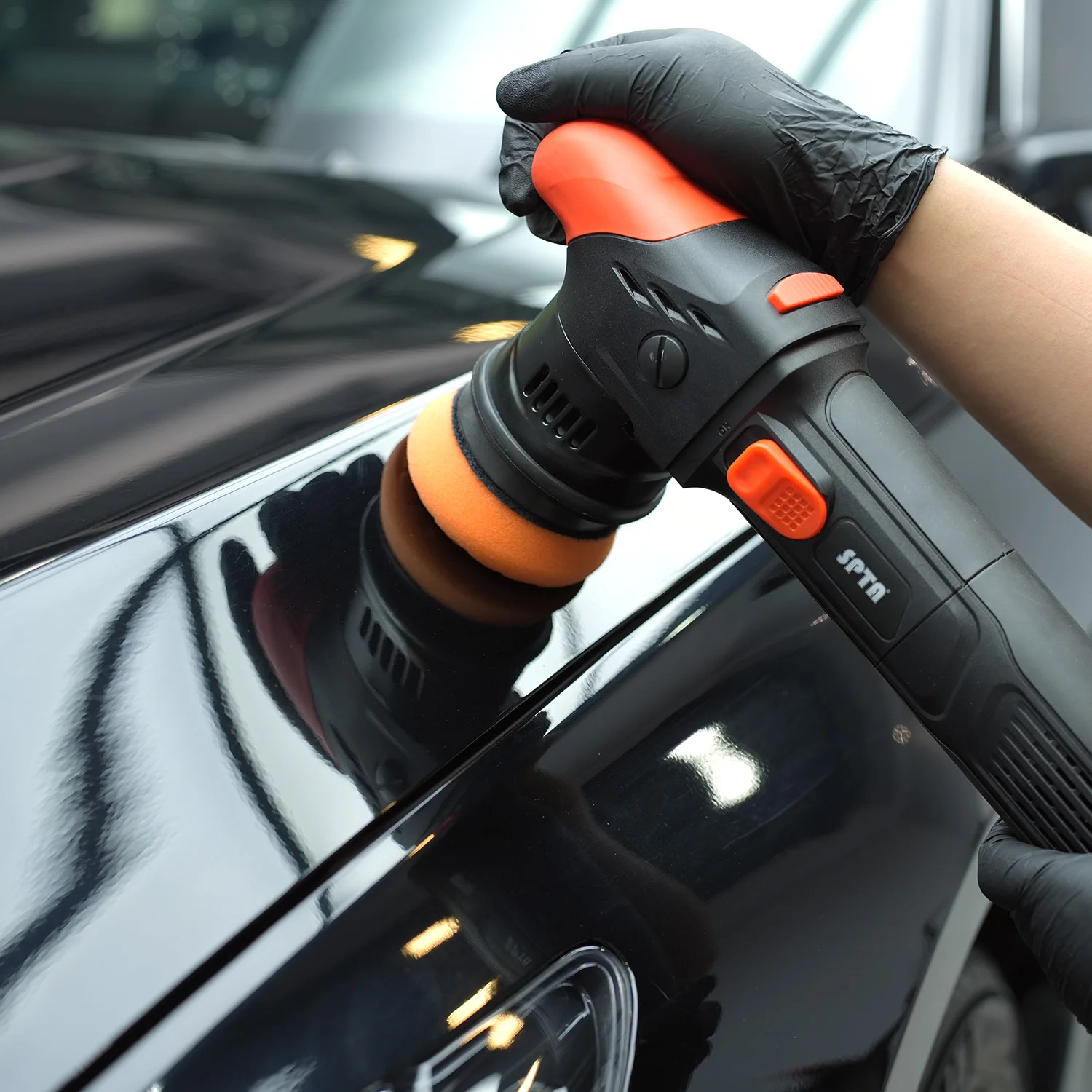 SPTA CP302 3" Forced Dual Action Polisher 6 Speed Adjustable Polishing Tool 8MM Orbit ing Machine For Car Detailing