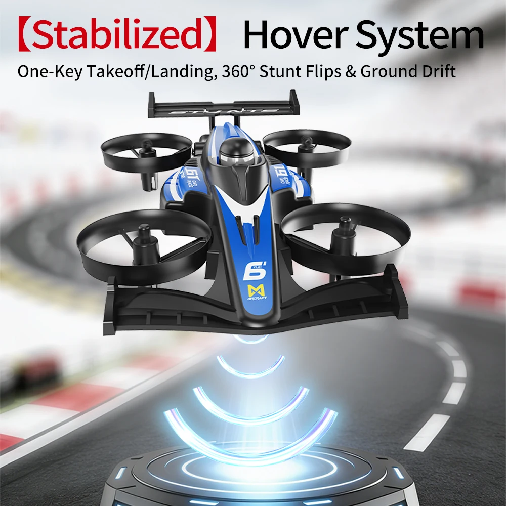 Drone YL61 2.4G 4 Canaux Gyroscope 6 Axes pour Enfant - Rouge/Bleu