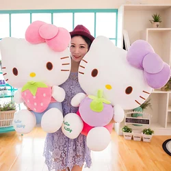 50cm Cartoon Sanrio Hello Kitty Plush Toy Big Size Kawaii Fruit Kt Cat Plushies Soft Stuffed Doll Pillow Cushion Kids Xmas Gift