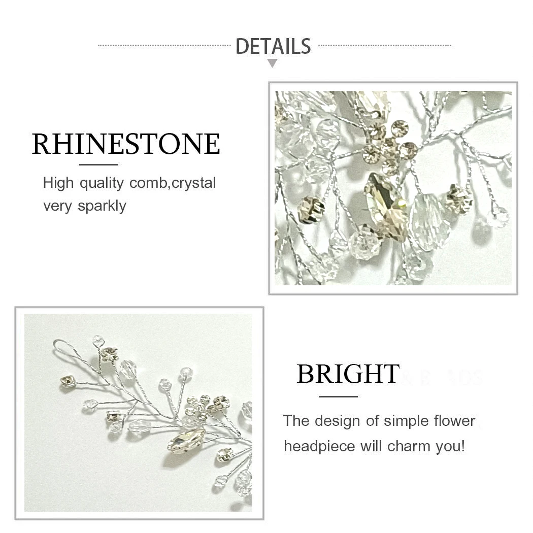 Hair Accessory Pearl Hairpins Hair Headdress Jewelry Accessories Bridal Headwear Hair Comb Hair Band Crown Pearl Crystal Wedding Hair Combs Hair Accessories for Bridal Flower Headpiece Headbands Women Bride Ornaments Jewelry