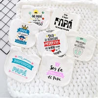 Father's Day Baby Bibs Happy Father's Day Print Infant Bib Newbron Shower Gift Boys Girls Burp Cloths Toddler Bibs Baby Stuff 1
