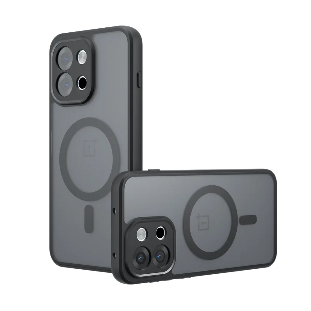 Magsafe Magnetic Acrylic Matte Shockproof Transparent Case with Hard Bumper