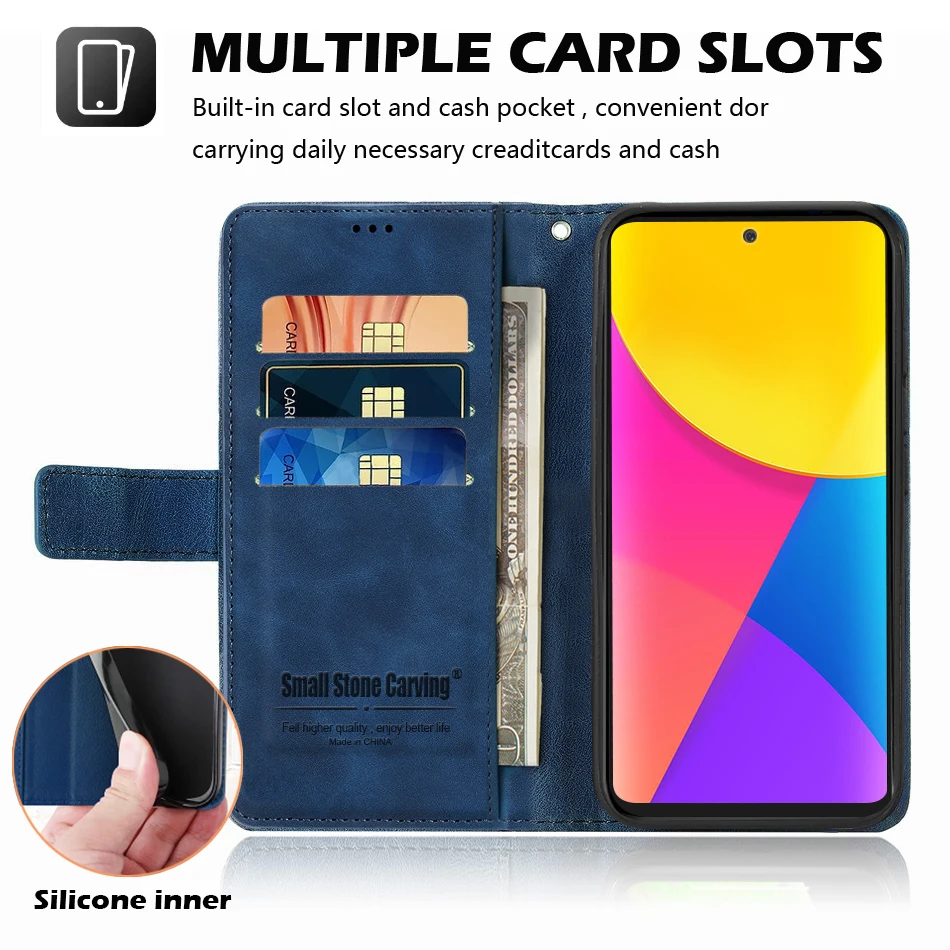 Leather Flip Stand Phone Case with Card Holder