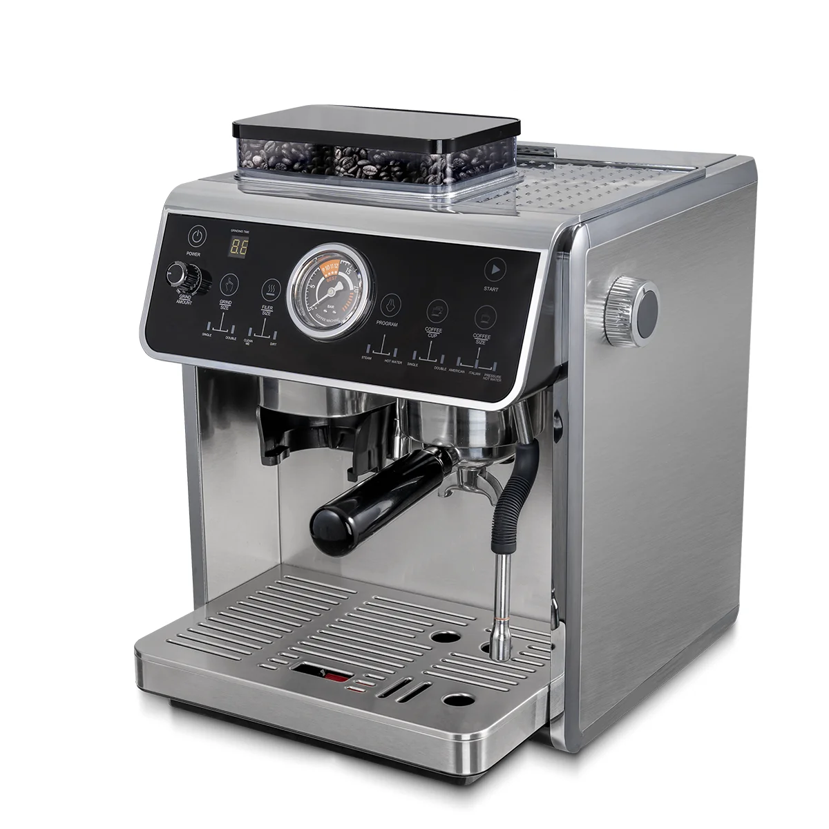 

Commercial Household Coffee Machine Multi-function Coffee Maker Semi-automatic Espresso Machines With Grinder