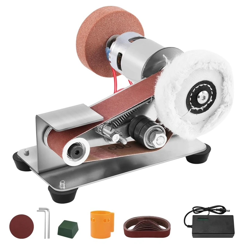 BHBD-Mini Belt Sander-Power Belt Sanders,Small Bench Sander Machine,7 Gear Adjustable Speed Electric Sander