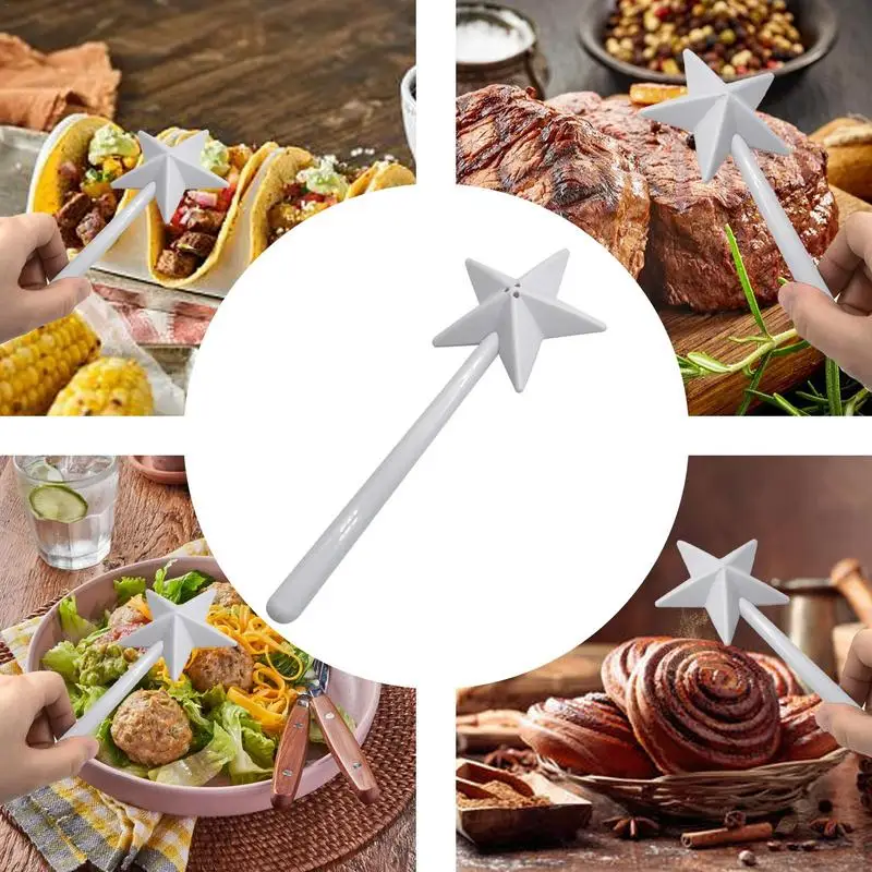 spice shaker set portable salt pepper shakers refillable magical star wand spice dispenser seasoning shaker set kitchen & dining BBQ supplies