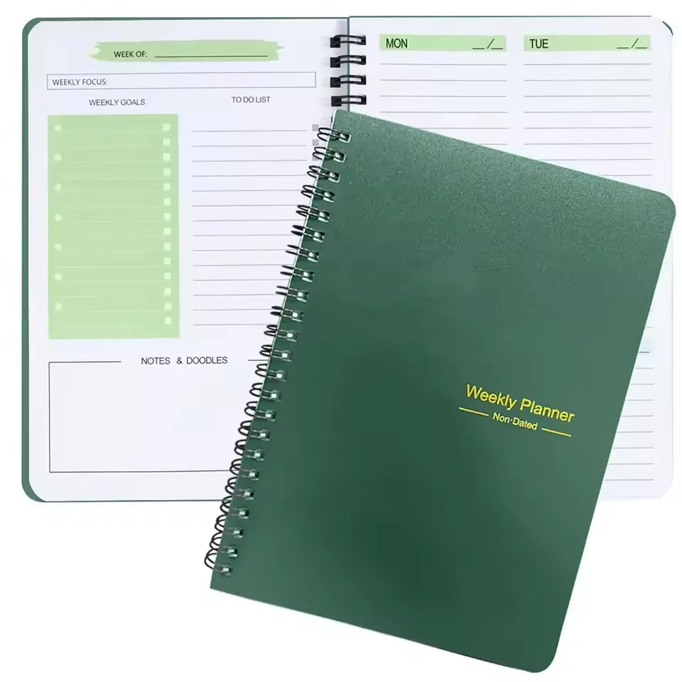 Agenda Agenda Agenda Notebook di efficienza Diario giornaliero settimanale mensile Diario per studenti Forniture di cancelleria per ufficio scolastico - immagine 6