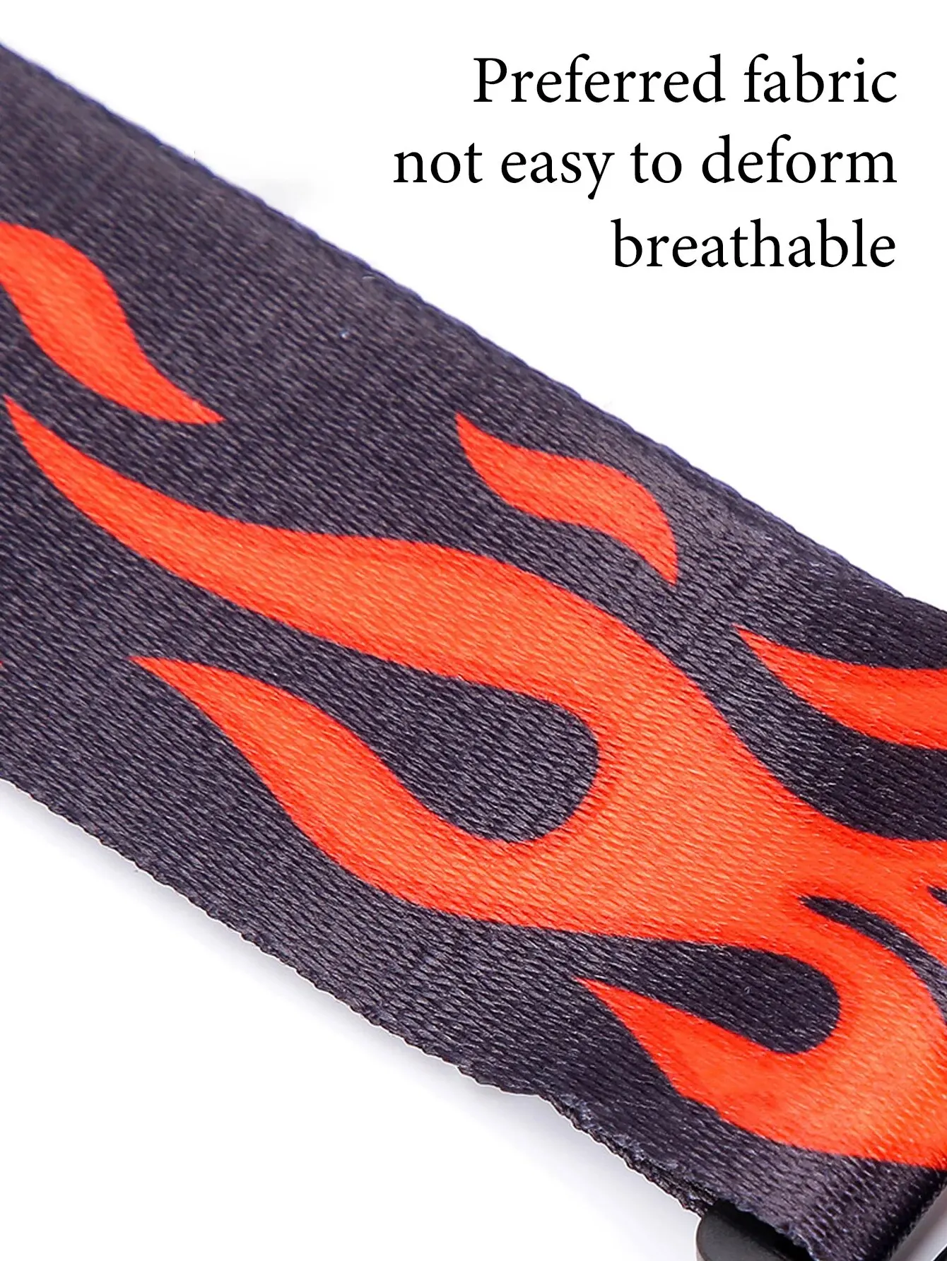 Description Picture 5 of item10Pcs Guitar Strap, Electric Guitars and Bass,Red Flame Black Guitar Strap Belt Includes 5 Guitar Picks and 1 Hold and 2 Washers