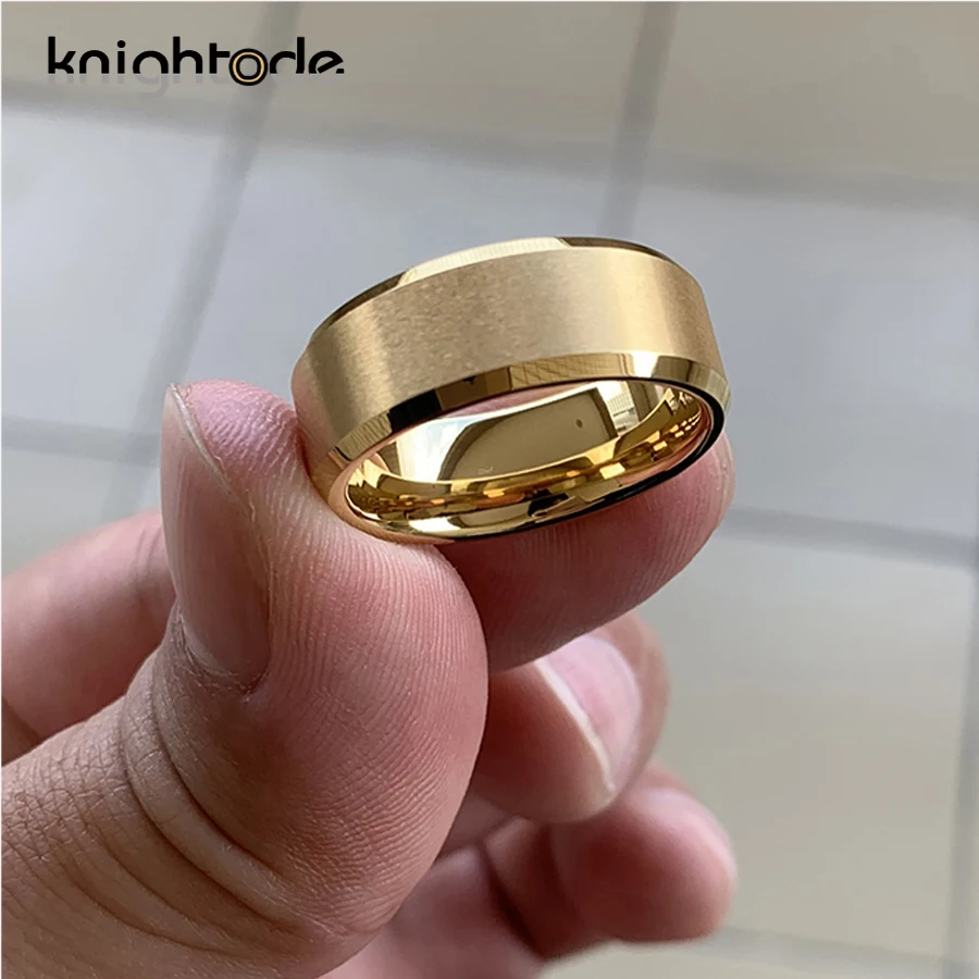 6mm 8mm Tungsten Carbide Rings Five Colors for Men Women Wedding Bands Beveled Edges Matted Finish Comfort Fit