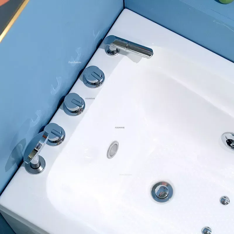 Acrylic Adults Bathtub Bathroom Hydromassage Bathtub Modern Small Apartment Intelligent Constant Temperature Surfing Bathtubs
