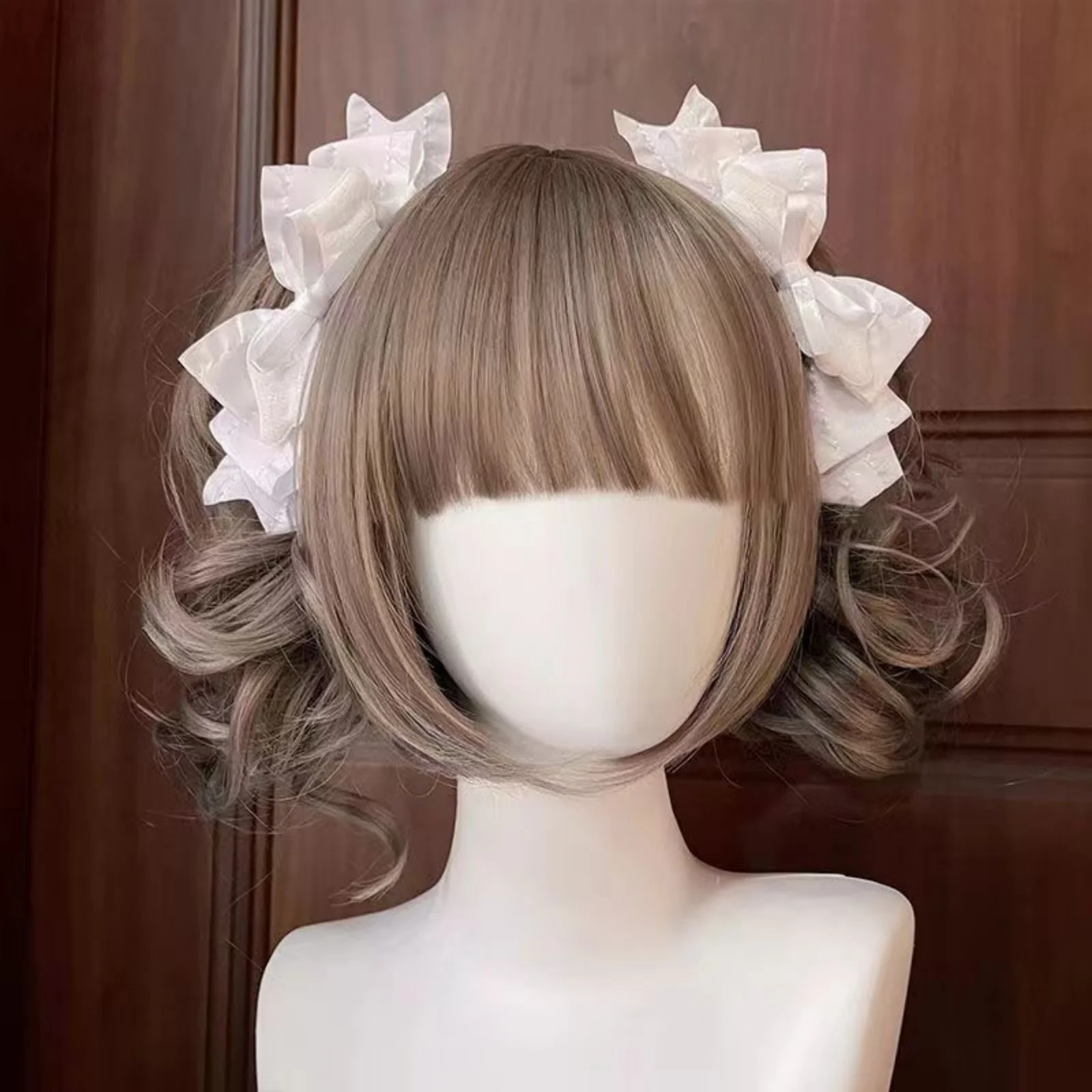 1 Stück japanisches Lolita-Haar-Accessoire – Y2K-Haarspange mit Flügelschleife, niedliche 3D-Doppel-Pferdeschwanz-Paar-Clips für Mädchen