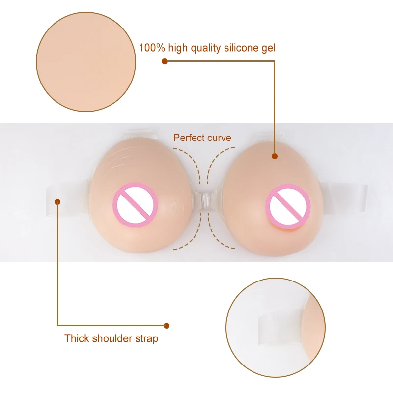 Simulated Silicone Breasts Heterosexual Dresser Teardrop Shape Plumping Breast Implants Designs