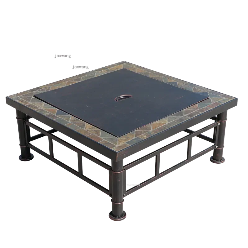 Balcony Fire Pits Coffee Shop Restaurant Commercial Brazier Outdoor Garden Villa Heaters Courtyard Barbecue Table Ser