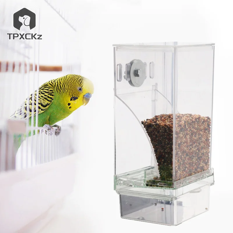 

Adjusted Automatic Feeder Bird Seed Feeder Hanging Food Box And Trough Parrot Feeder Cage Accessories Bird Supplies