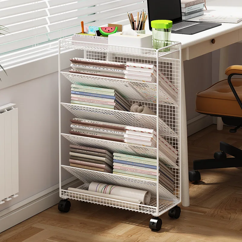 Storage Holders Small Bookshelf Simple Desk Removable Desk Side