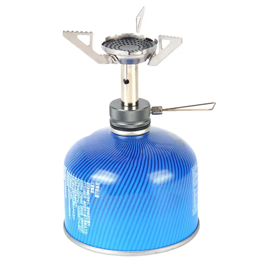 

Outdoor Stove Folding Lightweight Mini Camping Burner with Storage Bag Travel Stove Accessories Tool