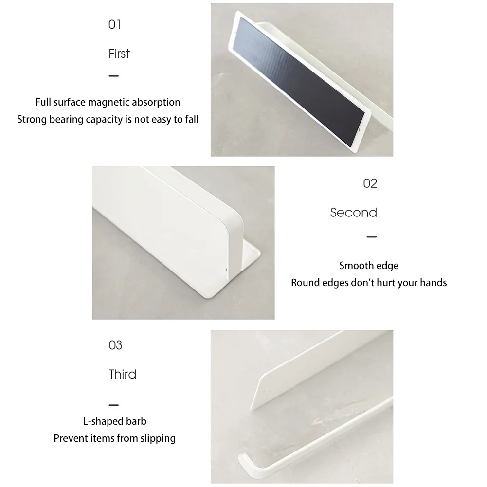 Magnetic Paper Towel Holder Paper Towel Rack Strong Magnet Backing Roll Paper Dispenser Metal Tissue Stand for Kitchen Bathroom
