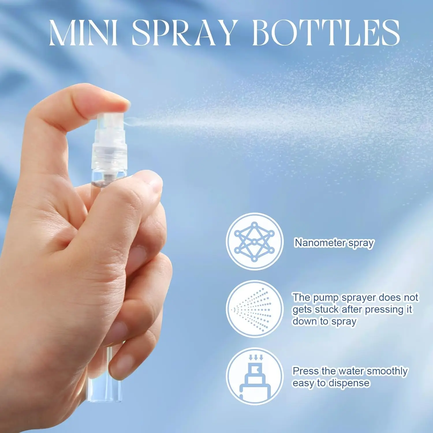 30PCS 2/3/5/10ml Transparent Mini Portable Perfume Spray Bottle Essential Oil Separate Sprayer Vial Refillable Sample Atomizers