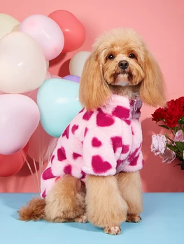 Valentine Plush Dog Hoodie 1
