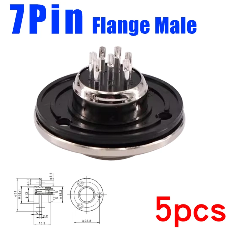 7Pin Flange Male