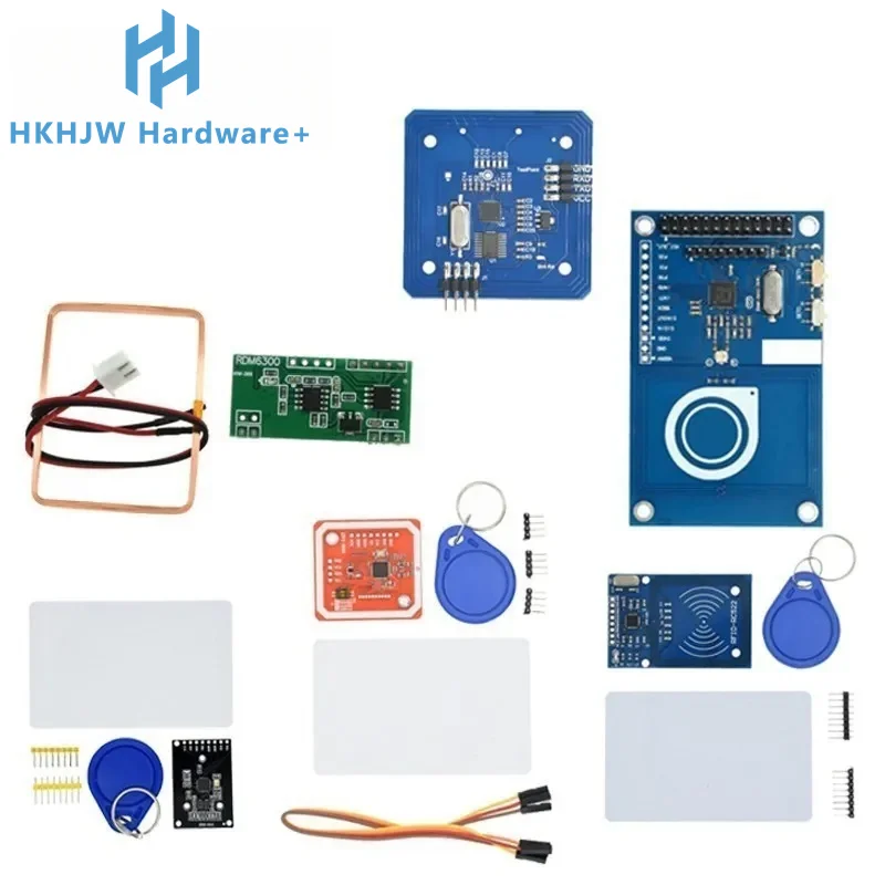 RFID Module Kit with Tags (13.56MHz & 125kHz) for Wireless Communication and Prototyping