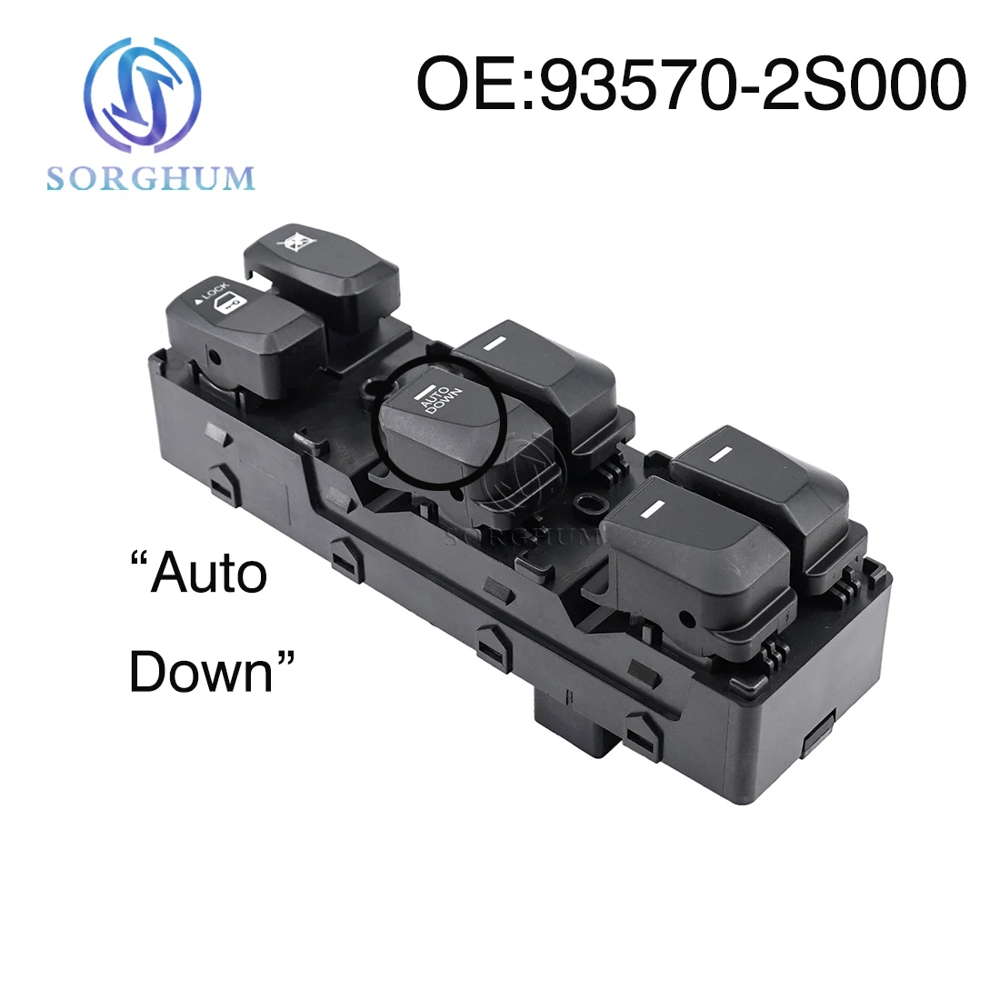 Interruttore Alzacristalli 93570-2S1509P Per Hyundai Tucson IX IX35 2010-2015 – Ricambio Master In Plastica Nero