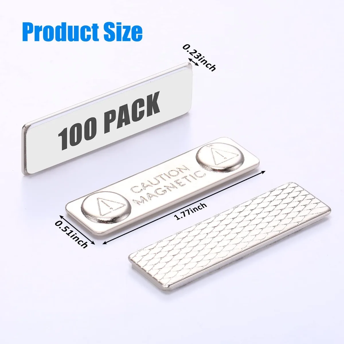 Magnetic Name Tag Holders with Magnets 100 Pack
