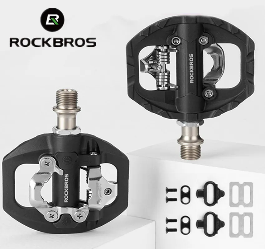 ROCKBROS Bicycle Lock Pedal 2 In 1 Antislip Lock Nylon Pedal MTB Bike